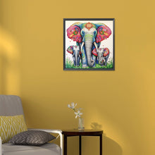 Load image into Gallery viewer, Diamond Painting - Full Round - elephant family (30*30CM)
