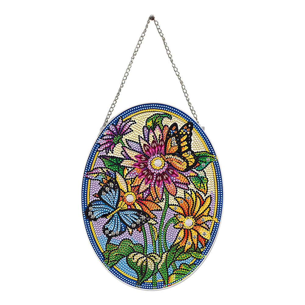 Butterfly/Animals Crystal Rhinestone Pendants Double Side Home Garden Decoration