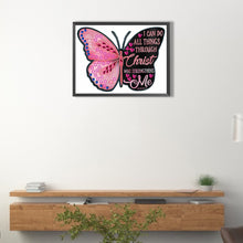 Load image into Gallery viewer, Diamond Painting - Partial Special Shaped - butterfly text (40*30CM)
