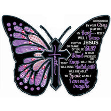 Load image into Gallery viewer, Diamond Painting - Partial Special Shaped - butterfly text (40*30CM)

