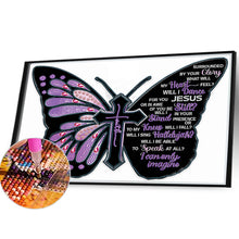 Load image into Gallery viewer, Diamond Painting - Partial Special Shaped - butterfly text (40*30CM)
