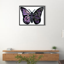Load image into Gallery viewer, Diamond Painting - Partial Special Shaped - butterfly text (40*30CM)

