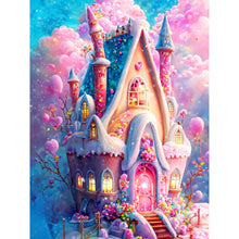 Load image into Gallery viewer, Diamond Painting - Full Round - pink flower house (30*40CM)
