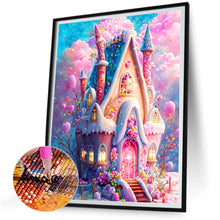 Load image into Gallery viewer, Diamond Painting - Full Round - pink flower house (30*40CM)
