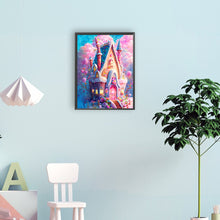 Load image into Gallery viewer, Diamond Painting - Full Round - pink flower house (30*40CM)

