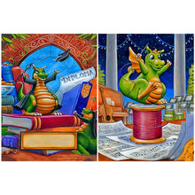 Load image into Gallery viewer, Diamond Painting - Full Round - magic green dragon (30*40CM)
