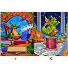 Load image into Gallery viewer, Diamond Painting - Full Round - magic green dragon (30*40CM)
