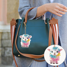 Load image into Gallery viewer, DIY Diamond Art Key Rings Alpaca 5pcs Full Drill Diamonds Pendants Gift for Kids
