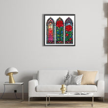 Load image into Gallery viewer, Diamond Painting - Partial Special Shaped - rose glass art (30*30CM)
