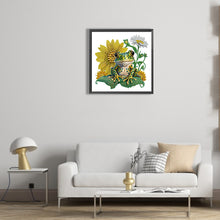 Load image into Gallery viewer, Diamond Painting - Partial Special Shaped - sunflower frog (30*30CM)
