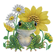 Load image into Gallery viewer, Diamond Painting - Partial Special Shaped - sunflower frog (30*30CM)
