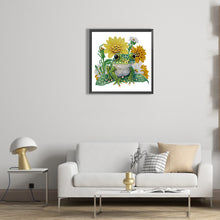 Load image into Gallery viewer, Diamond Painting - Partial Special Shaped - sunflower frog (30*30CM)
