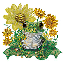 Load image into Gallery viewer, Diamond Painting - Partial Special Shaped - sunflower frog (30*30CM)

