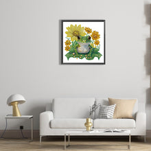 Load image into Gallery viewer, Diamond Painting - Partial Special Shaped - sunflower frog (30*30CM)
