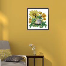 Load image into Gallery viewer, Diamond Painting - Partial Special Shaped - sunflower frog (30*30CM)
