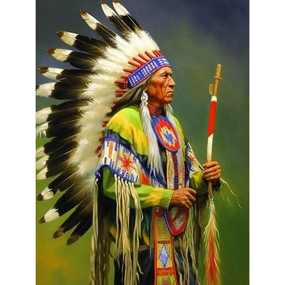 Diamond Painting - Full Round - indians (30*40CM)