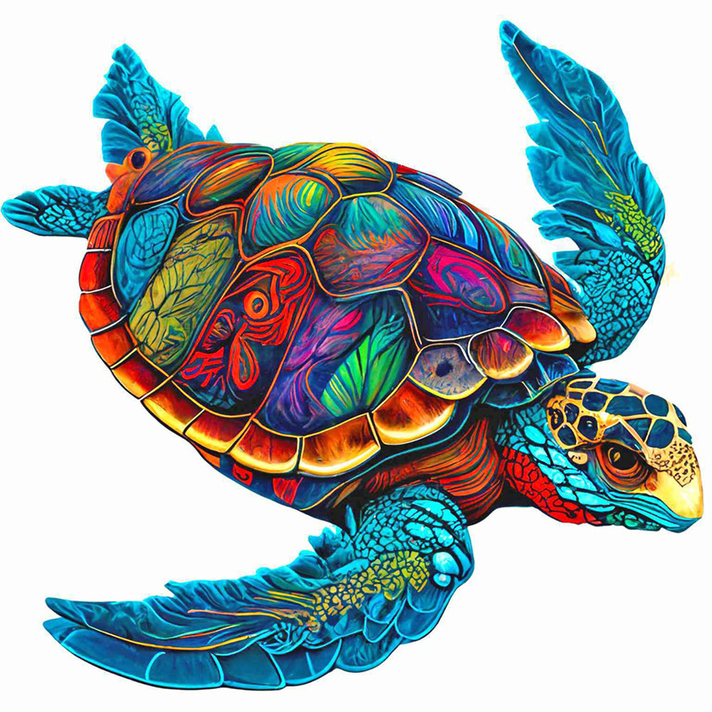 Diamond Painting - Full Round - colorful sea turtle (30*30CM)