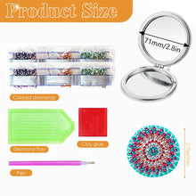 Load image into Gallery viewer, DIY Crystal Diamond Mirror Portable Mandala Art Craft Set Pocket Mirror for Girl
