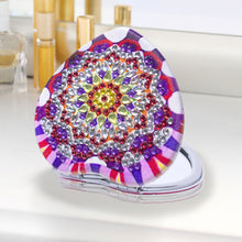 Load image into Gallery viewer, DIY Crystal Diamond Mirror Portable Mandala Art Craft Set Pocket Mirror for Girl
