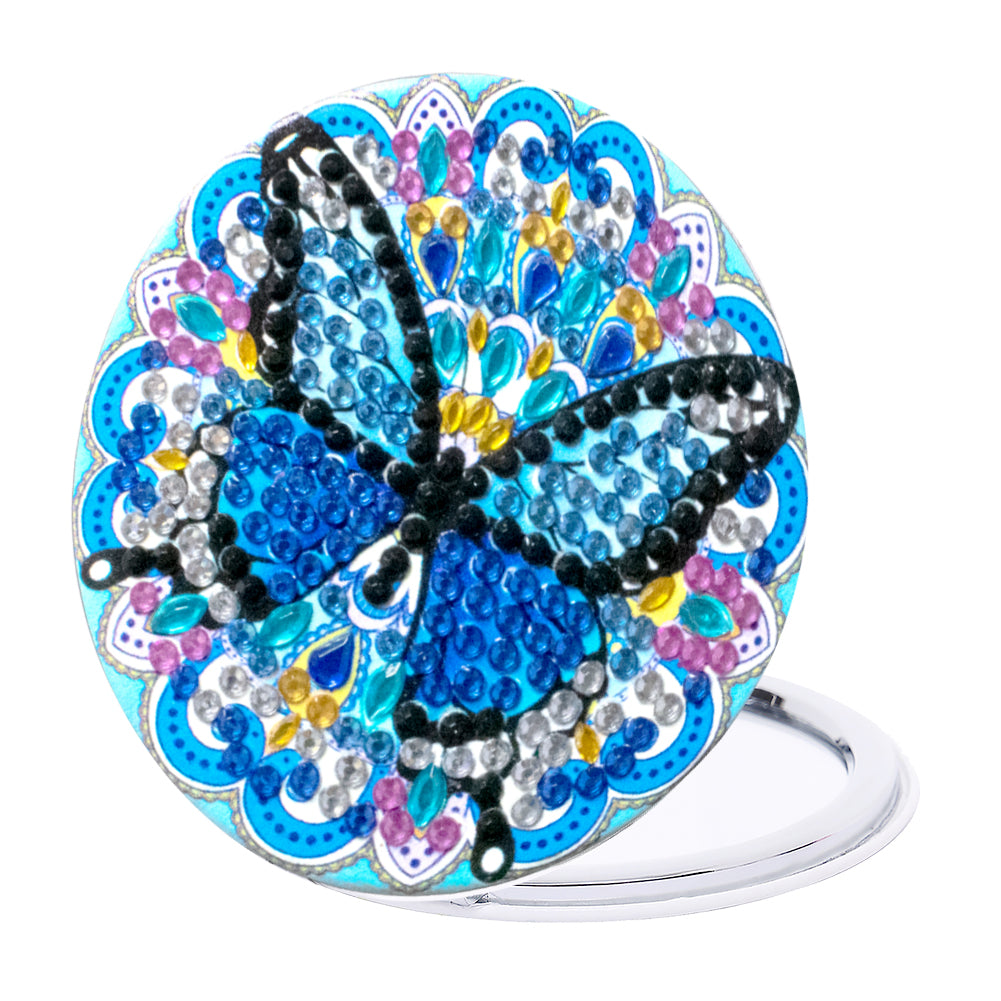 DIY Crystal Diamond Mirror Art Craft Set Butterfly Paint by Number Kits for Girl