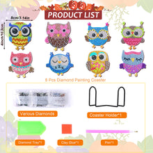 Load image into Gallery viewer, DIY Crystal Drink Coasters Anti Slip Coasters Spot Drill Coaster for Adults Kids
