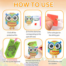 Load image into Gallery viewer, DIY Crystal Drink Coasters Anti Slip Coasters Spot Drill Coaster for Adults Kids

