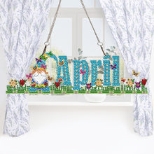 Load image into Gallery viewer, Crystal Rhinestone Pendants Handmade Gnome for Window Pendants Wall Door Hanging
