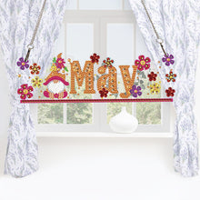 Load image into Gallery viewer, Crystal Rhinestone Pendants Handmade Gnome for Window Pendants Wall Door Hanging

