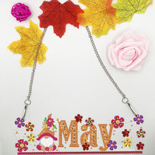 Load image into Gallery viewer, Crystal Rhinestone Pendants Handmade Gnome for Window Pendants Wall Door Hanging
