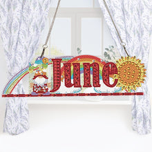 Load image into Gallery viewer, Crystal Rhinestone Pendants Handmade Gnome for Window Pendants Wall Door Hanging
