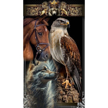 Load image into Gallery viewer, Diamond Painting - Full Round - eagle and wolf (40*70CM)
