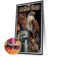 Load image into Gallery viewer, Diamond Painting - Full Round - eagle and wolf (40*70CM)
