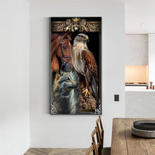 Load image into Gallery viewer, Diamond Painting - Full Round - eagle and wolf (40*70CM)
