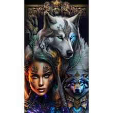 Load image into Gallery viewer, Diamond Painting - Full Round - beauty and wolf (40*70CM)
