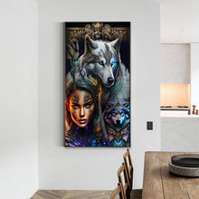 Load image into Gallery viewer, Diamond Painting - Full Round - beauty and wolf (40*70CM)
