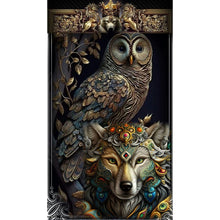 Load image into Gallery viewer, Diamond Painting - Full Round - owl and wolf (40*70CM)
