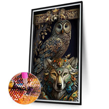 Load image into Gallery viewer, Diamond Painting - Full Round - owl and wolf (40*70CM)
