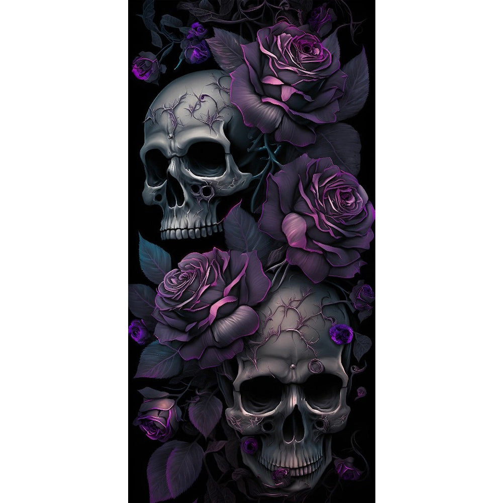 Diamond Painting - Full Round - dark skull (40*80CM)
