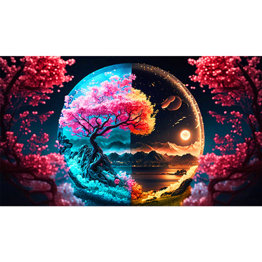 Diamond Painting - Full Round - night view (70*40CM)