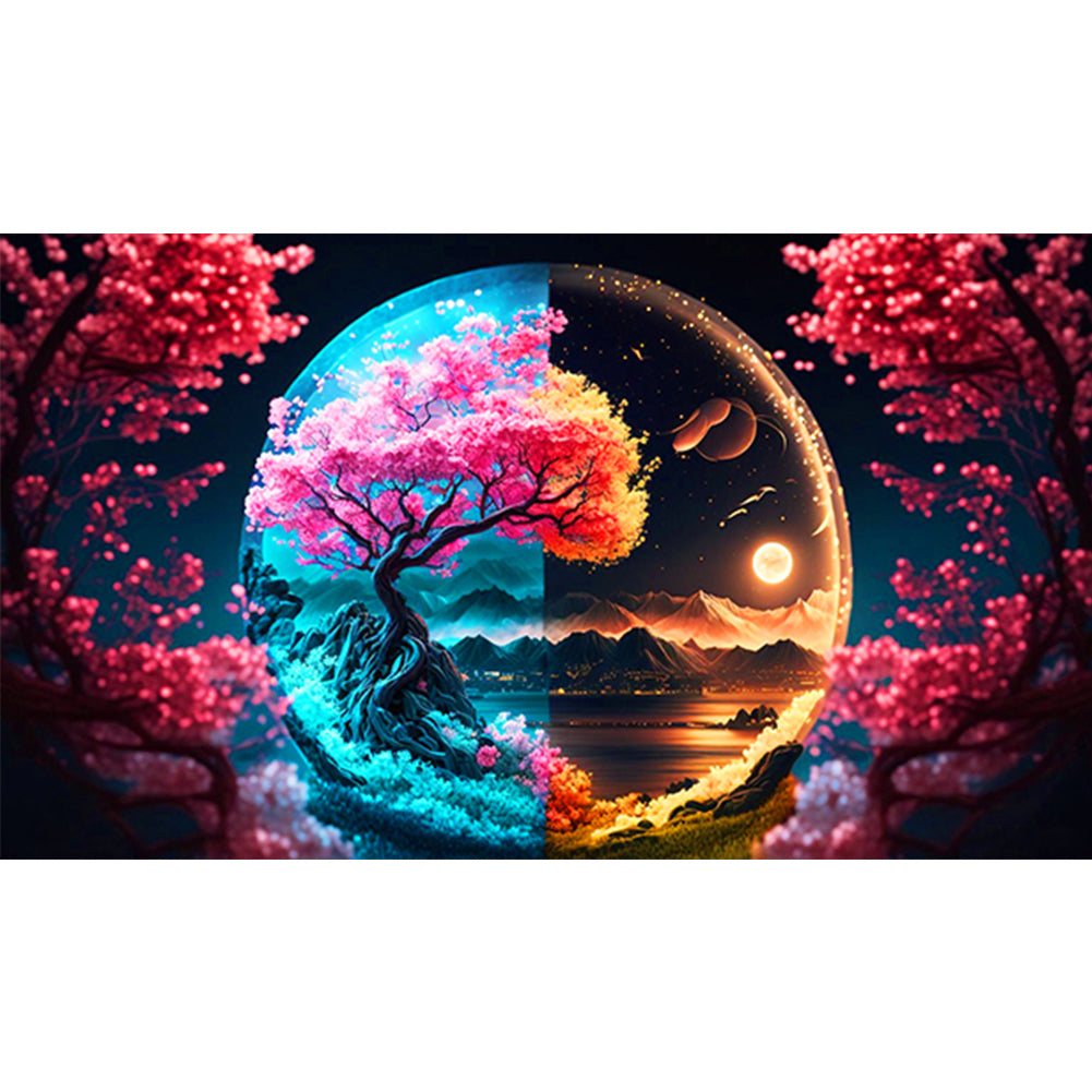 Diamond Painting - Full Round - night view (70*40CM)