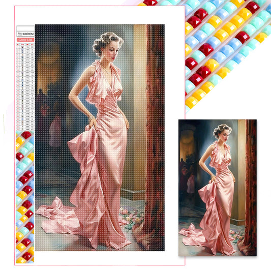Diamond Painting - Full Square - lady (40*70CM)