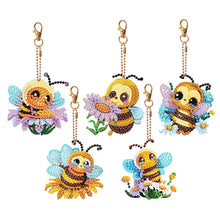Load image into Gallery viewer, DIY Diamond Ornament Decoration Special Shaped 5pcs Bee for Beginners Home Decor
