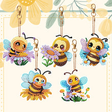 Load image into Gallery viewer, DIY Diamond Ornament Decoration Special Shaped 5pcs Bee for Beginners Home Decor
