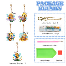 Load image into Gallery viewer, DIY Diamond Ornament Decoration Special Shaped 5pcs Bee for Beginners Home Decor
