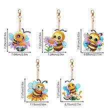 Load image into Gallery viewer, DIY Diamond Ornament Decoration Special Shaped 5pcs Bee for Beginners Home Decor
