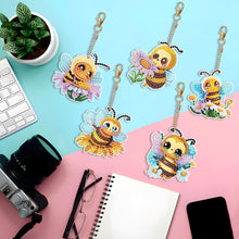 Load image into Gallery viewer, DIY Diamond Ornament Decoration Special Shaped 5pcs Bee for Beginners Home Decor
