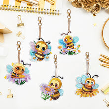 Load image into Gallery viewer, DIY Diamond Ornament Decoration Special Shaped 5pcs Bee for Beginners Home Decor
