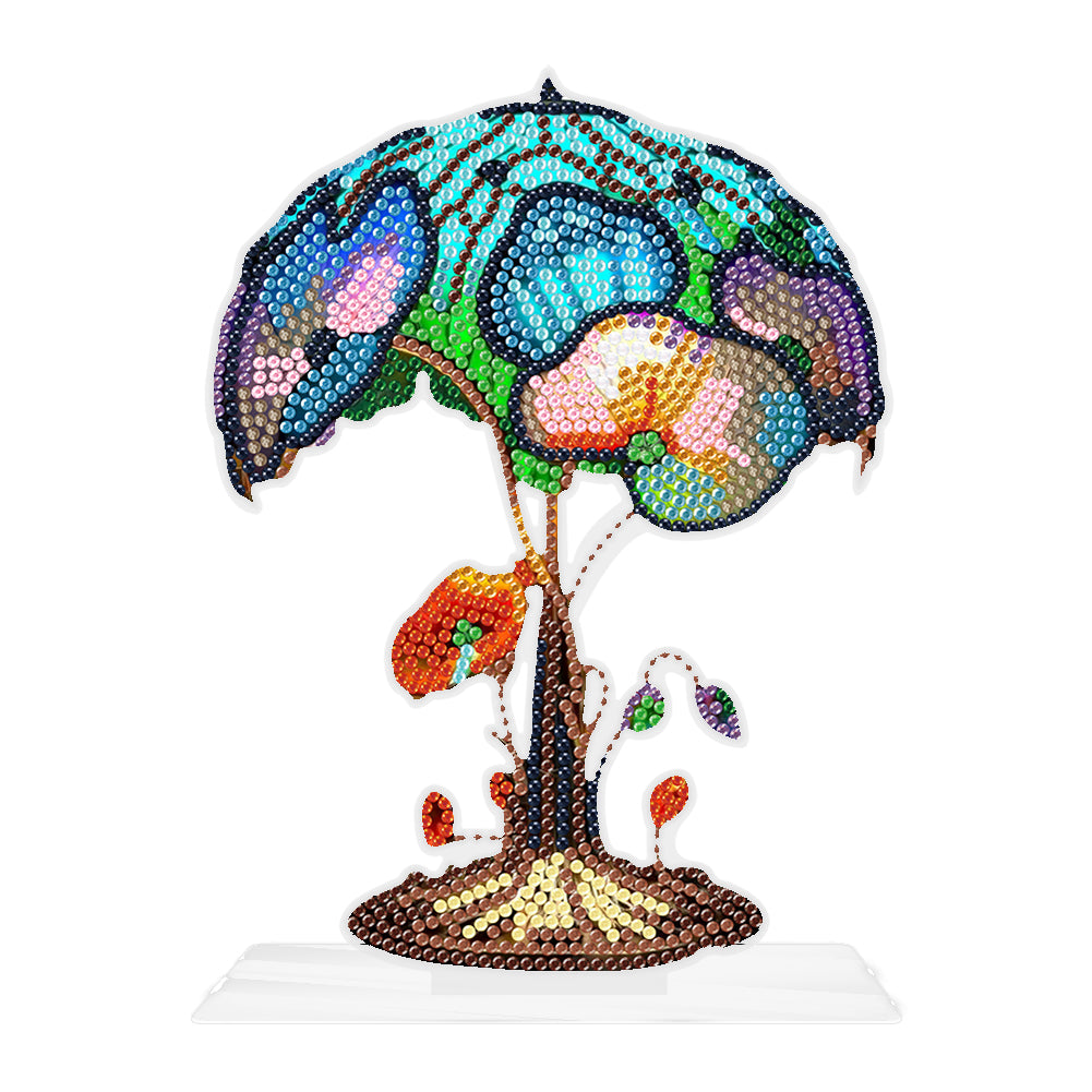DIY Crystal Diamond Ornament Art Craft Mushroom Acrylic Kids Gift (LY014)