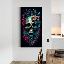 Load image into Gallery viewer, Diamond Painting - Full Round - flower skull (40*70CM)
