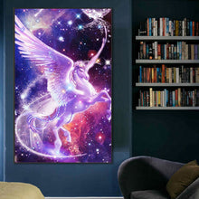 Load image into Gallery viewer, Diamond Painting - Full Round - flying white horse (50*80CM)
